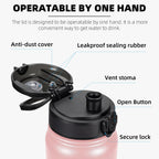 Fanhaw Stainless Steel Water Bottle with Chug Lid - Pink / 32 Ounces view 1