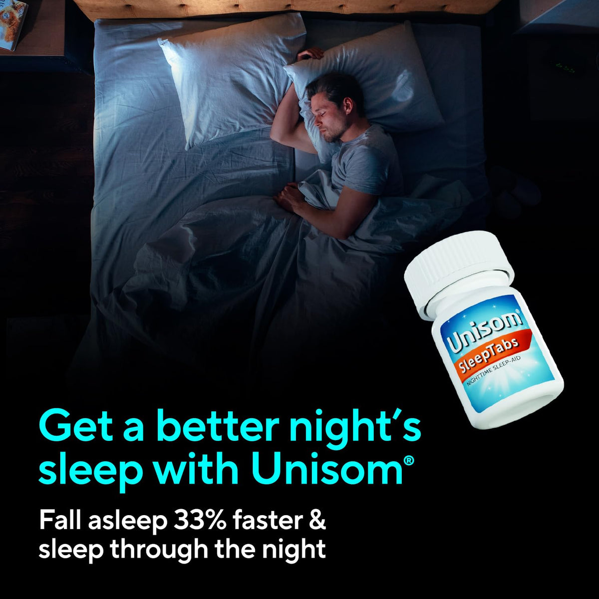 Unisom SleepTabs Nighttime Sleep Aid Tablets for Adults, 80-Count, 2-Pack (additional view 2)