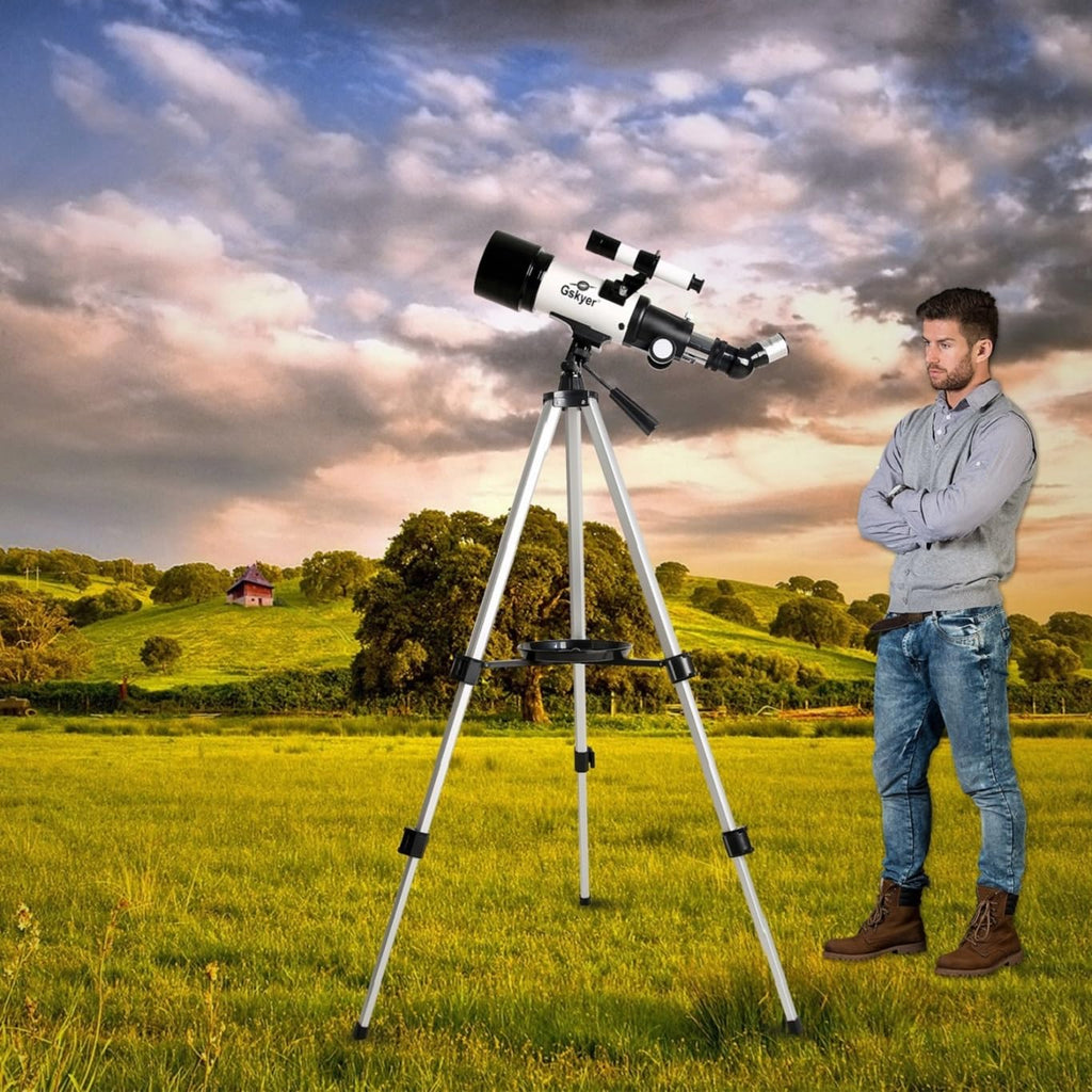 Gskyer Telescope, 70mm Aperture 400mm AZ Mount Astronomical Refracting Telescope for Kids Beginners - Travel Telescope