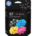 HP 67 Black/Tri-Color Ink Cartridges (2-Pack) (3YP29AN)