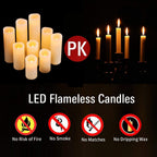 antizer Flameless Candles - Ivory - 2.2"D x 9 Pack view 4