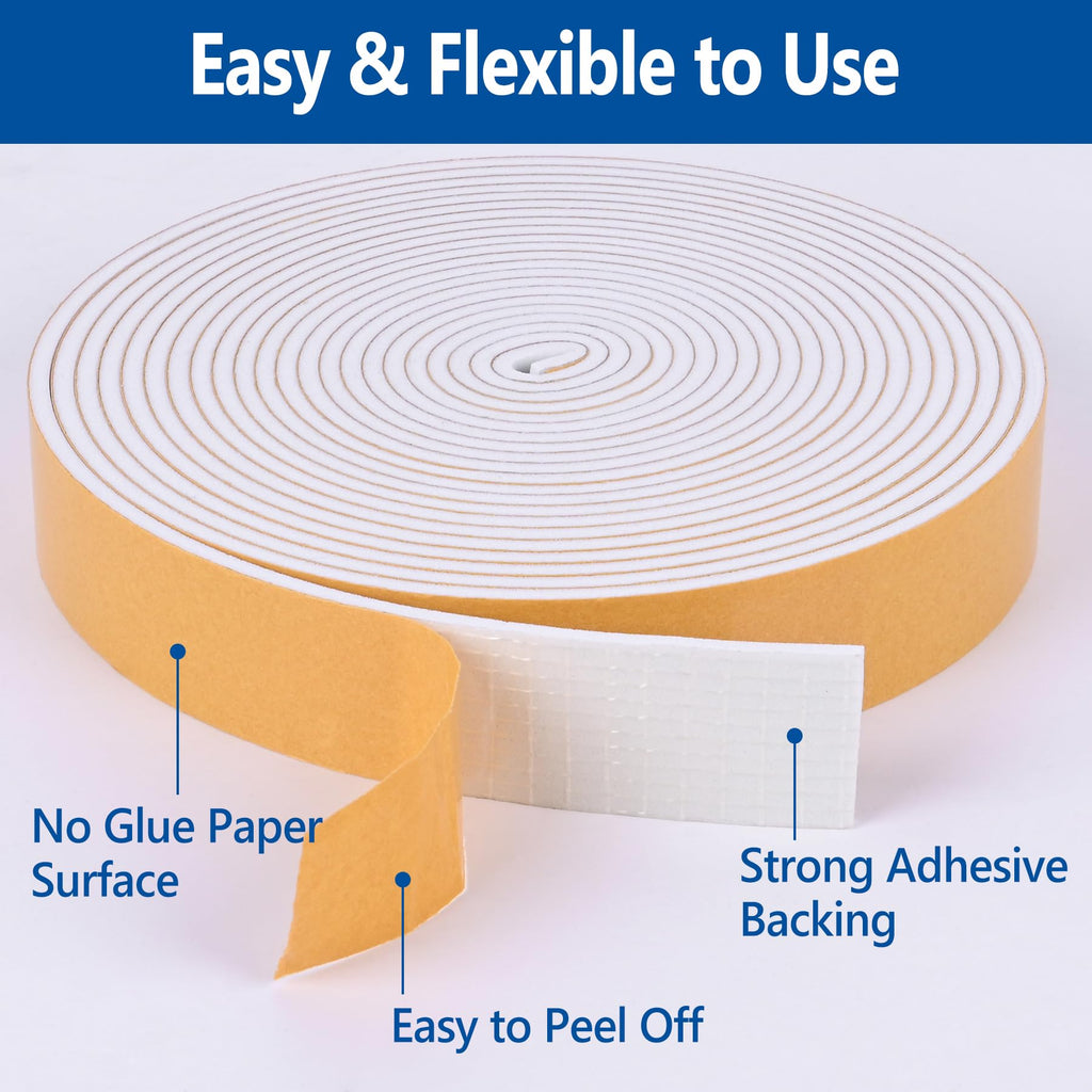 Kikerike Weather Stripping Door Seal, White - view 9