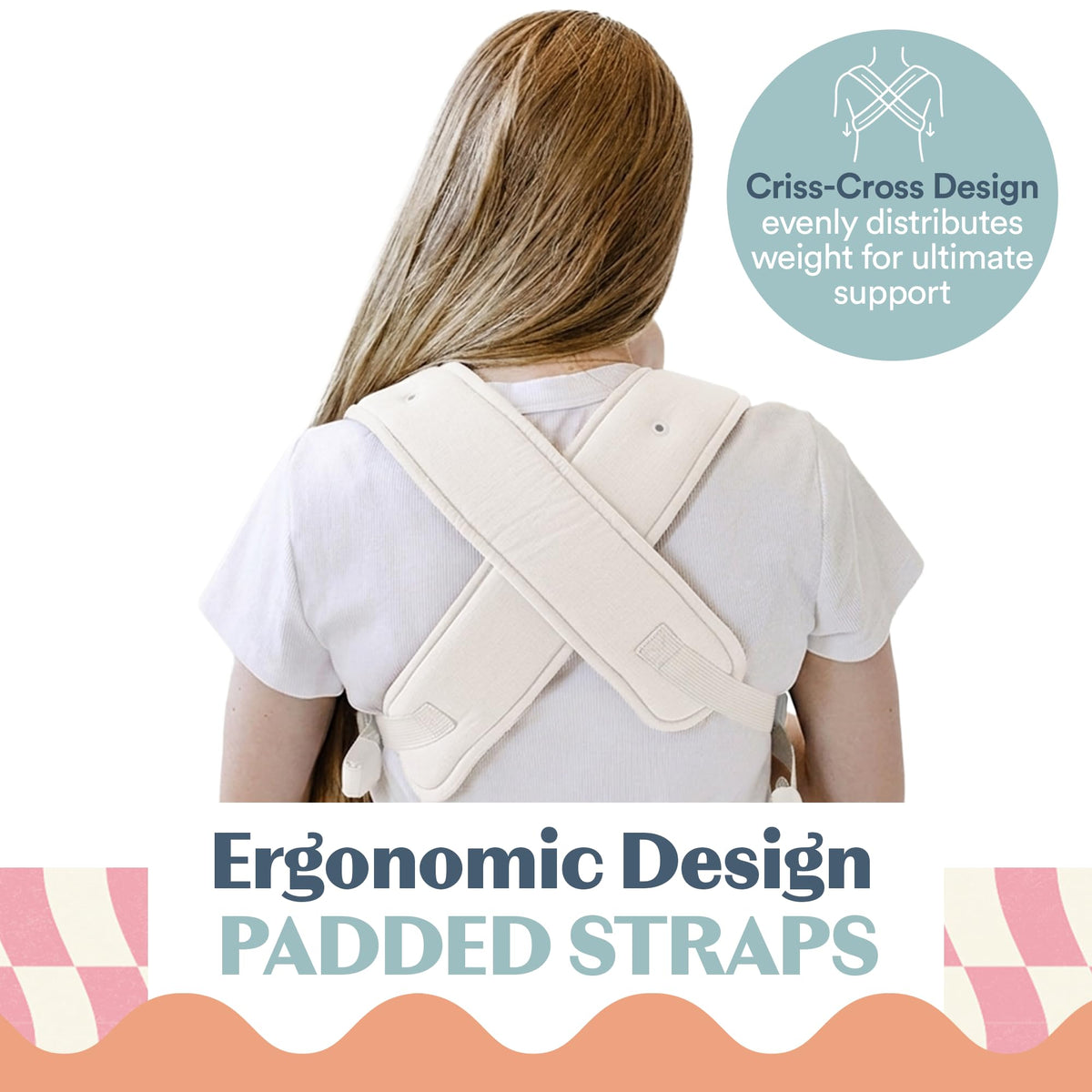 Ergonomic Hip-Healthy Baby Carrier, Front and Back Carry, 7-35 lbs - Vanilla view 5