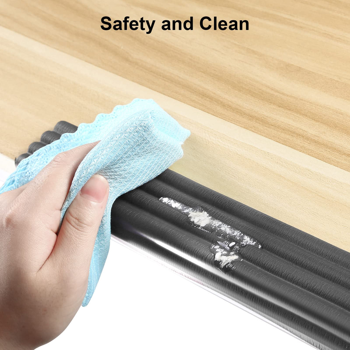 Dovesail Upgrade Baby Proofing Edge Guards 6.6ft Protector with 3M Adhesive Double Sided Tape - Black - 16.4 Feet view 4
