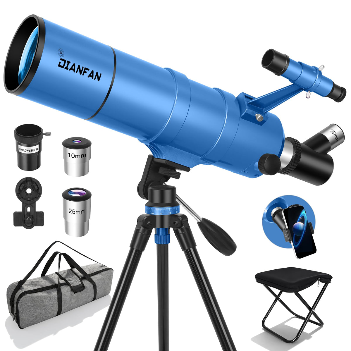 Dianfan Telescope for Kids & Adults, 90mm Aperture 550mm Astronomical Professional