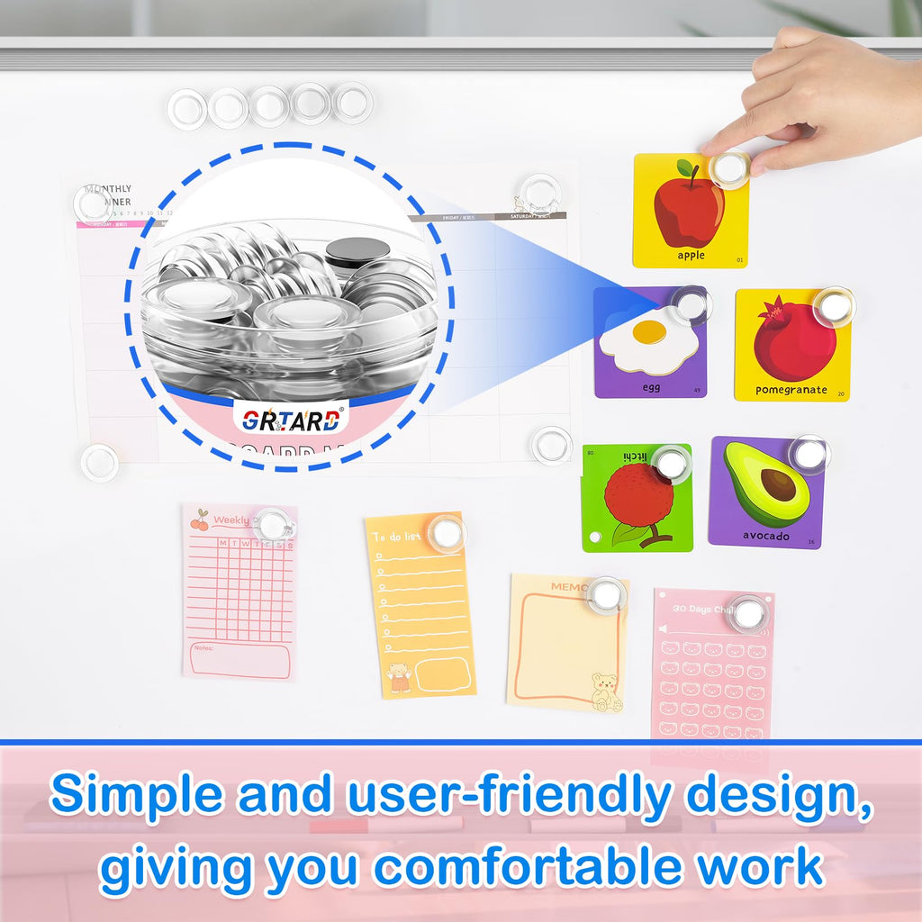 Grtard Magnets for Whiteboard, Round Fridge Magnets