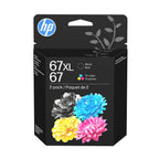 HP Original 67 Tri-Color / 67XL Black Ink Cartridges (2-Pack) (3YP30AN#140)