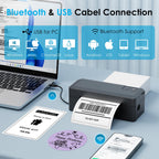 KNAON Thermal Label Printer, Bluetooth Shipping Label Printer - Black view 1