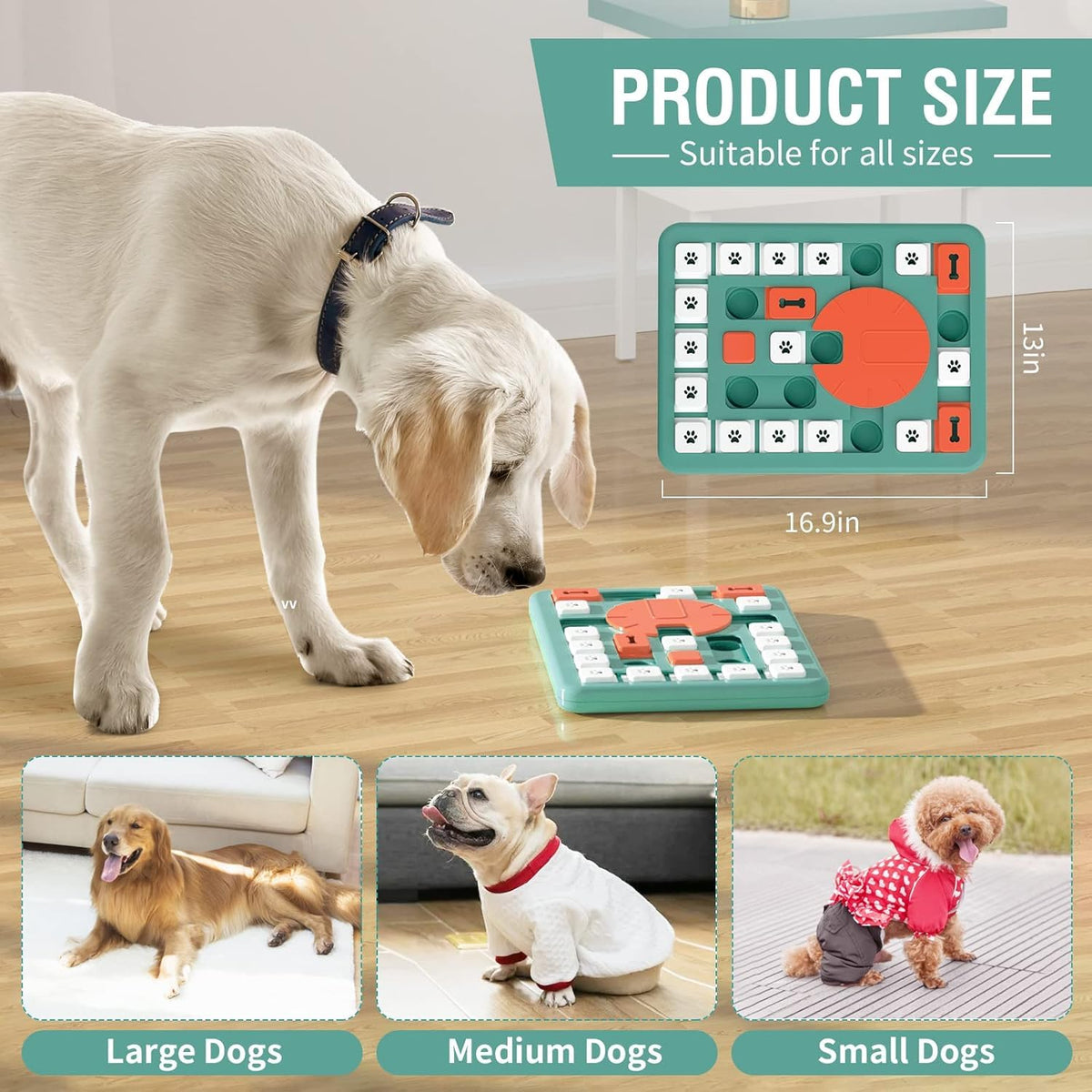 PETSTA Dog Puzzle Toys, Treat Dispensing Dog Enrichment Toys for IQ Training and Brain Stimulation, Interactive