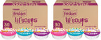 Friskies Purina Grain Free Wet Cat Food Lickable Cat Treats Variety Pack,Lil' Soups with Salmon,Tuna or Shrimp - 1.2 (Pack of 60)