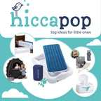 Hiccapop Inflatable Toddler Bed with Safety Bumpers, Kids Travel Bed, – Navy (HP-ITB)
