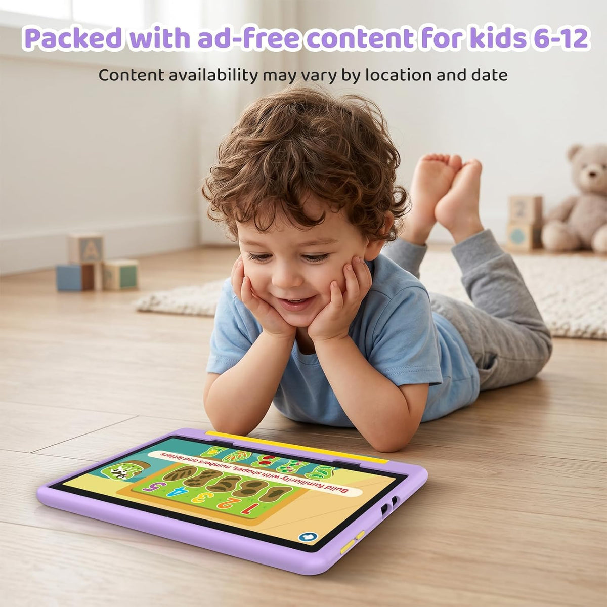 Kids Tablet,Android 16 Tablet for Kids 10 inch with Case,24GB RAM 64GB ROM - Purple view 7
