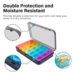 Daviky Pill Organizer 3 Times a Day, Pill Box 7 Day, Weekly Travel Case
