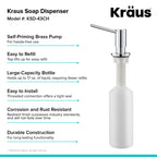 KRAUS Kitchen Soap Dispenser KSD-43 - Chrome view 1