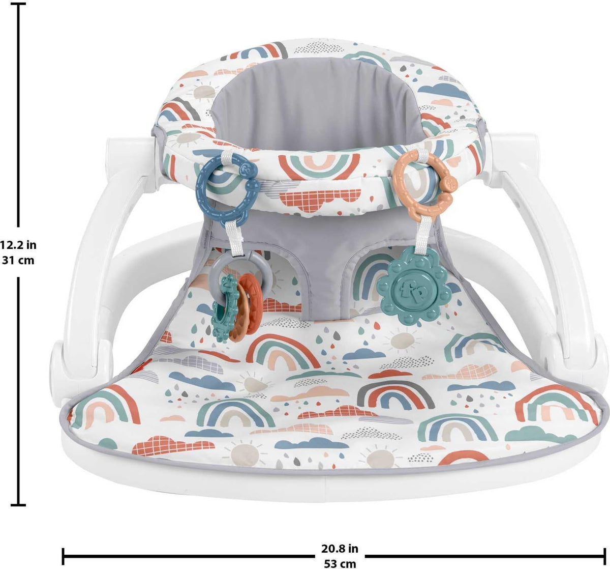 Fisher-PriceSit-Me-Up Floor Seat, Rainbow Showers (HBM78)
