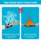 MOOKEERF 22/2 Shielded Wire 200FT 22AWG 2 Conductor Shielded Plenum Cable White CL3P Jacket Alarm Control Cable for Low