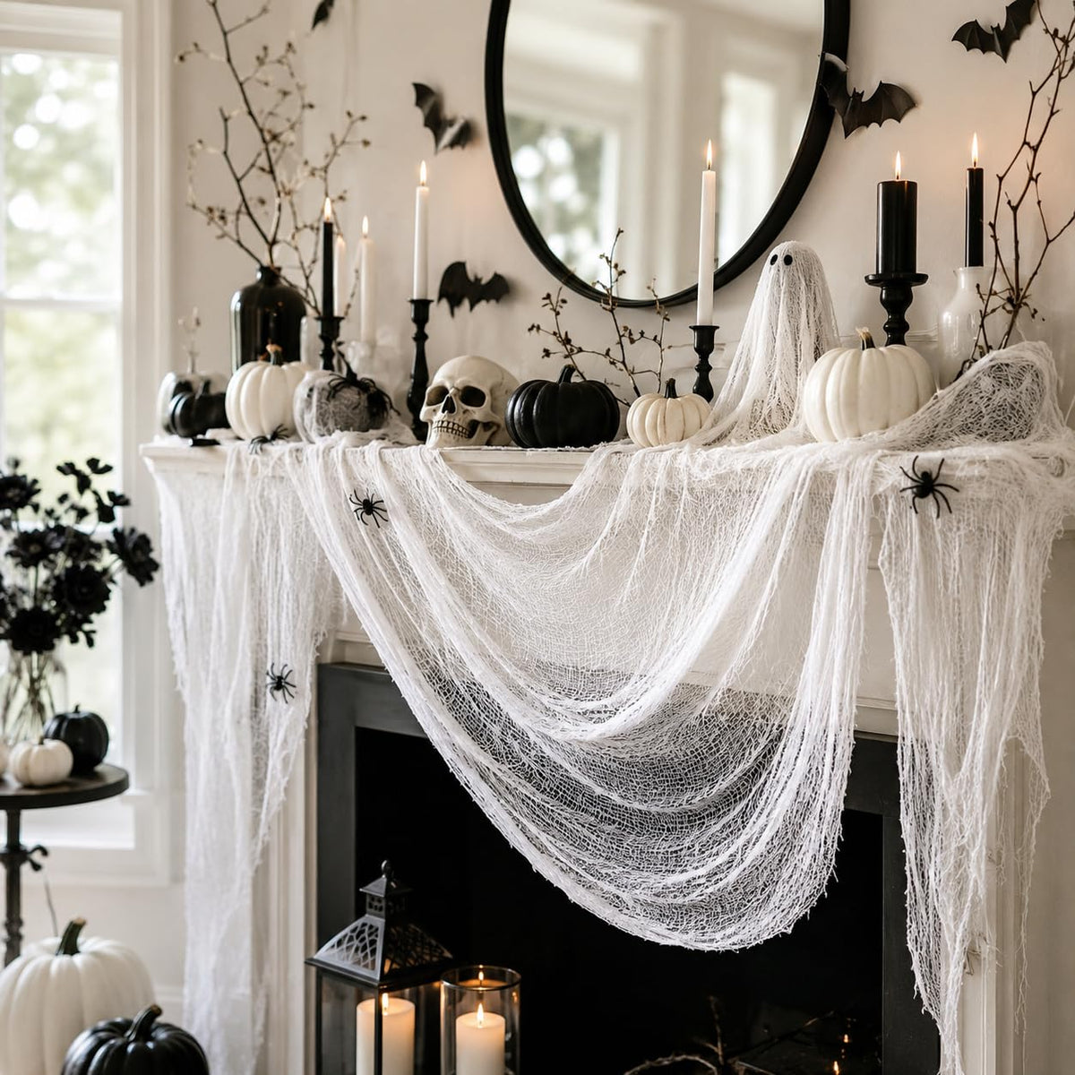 Qtisky Halloween Gauze Creepy Cloth