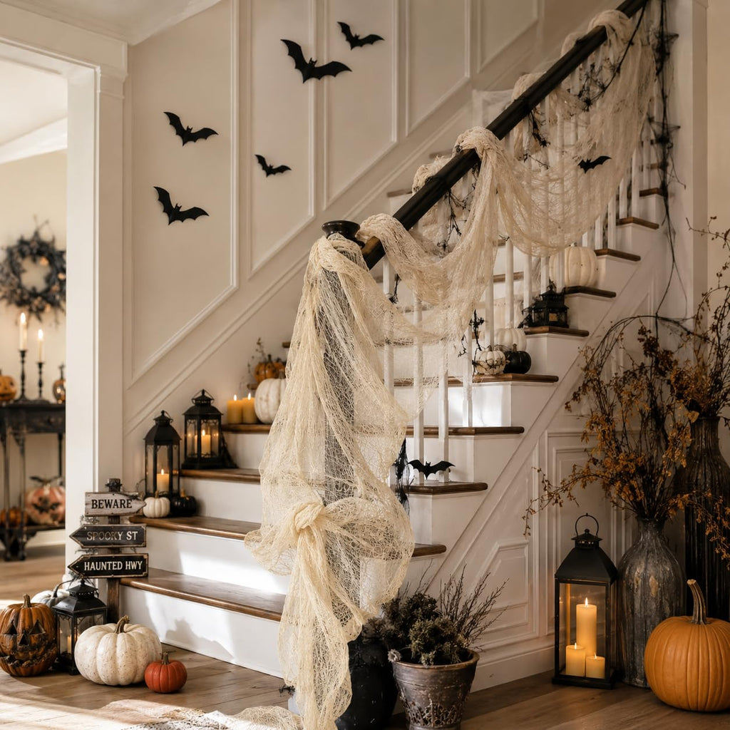 Qtisky Halloween Gauze Creepy Cloth
