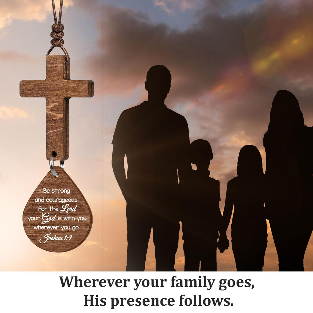 Cross for Car Mirror Hanging Christian Gifts for Men