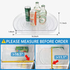 FIRJOY Lazy Susan Organizer - Rectangular / 16.5" x 11.1" Clear - 2 Pack view 1