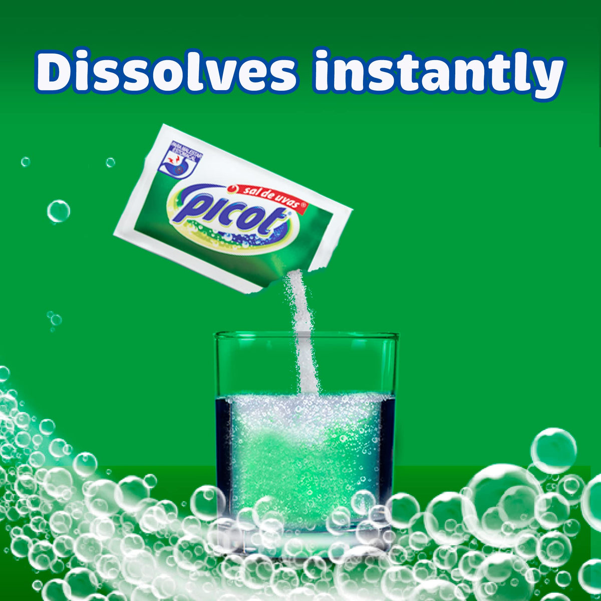 SAL DE UVAS PICOT Effervescent Antacid Powder, 24 Packets (3 Boxes x 8) (Pack of 3)