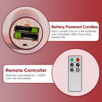 Eywamage Glass Flameless Candles with Remote - Red view 2
