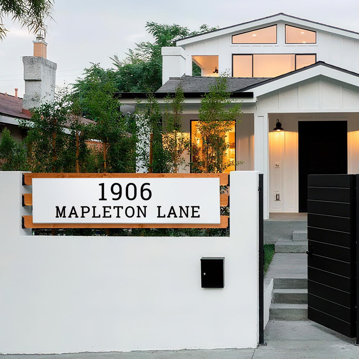 Ya_chtttwo 2" Stainless Steel Floating House letters, Metal Letters, House Address Letter for Outside, Modern Black