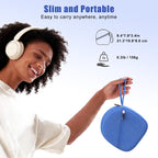 Headphone Case Compatible with JBL/Beats/Sony/BERIBES/SoundCore/TOZO/KVIDIO/JLab/Bose, Ultra-Thin Headphone Bag Travel Carrying Universal - Blue view 4