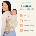Ergonomic Hip-Healthy Baby Carrier, Front and Back Carry, 7-35 lbs - Almond Check view 1