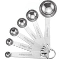Rena Chris Measuring Spoons, Premium Heavy Duty Stainless Steel Measuring Spoons Cups Set, Small Tablespoon with Metric (Pack of 6)
