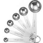 Rena Chris Measuring Spoons, Premium Heavy Duty Stainless Steel Measuring Spoons Cups Set, Small Tablespoon with Metric (Pack of 6)