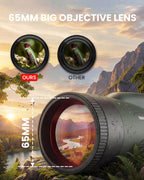 15x65&8x32 Monoculars for Adults High Powered for Bird Watching Hikng Camp - Green view 3