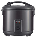 Tiger Cup Capacity Rice Cooker with Non-Stick Inner Pot, Retractable Power Cord, and Keep Warm up to 12 hours, Black