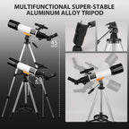 NEYLANG Telescope, 70mm Aperture Portable Refractor Telescope for Astronomy Beginners - White / 70x500MM view 6