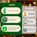 Raycare Flameless Candles with String Lights - 9pcs-Green view 4