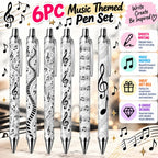 YJ PREMIUMS 6PC Ballpoint Pens - Music view 1
