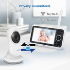 VTech Baby Monitor with 2 Cameras No WiFi & 5" Screen – Split-Screen, Patrol Mode, Night Vision, Two-Way Talk