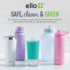 Ello Emma Insulated Stainless Kids Water Bottle with Straw, Red Splash, 14 Ounces (Pack of 8) (457-0919-005-8A)