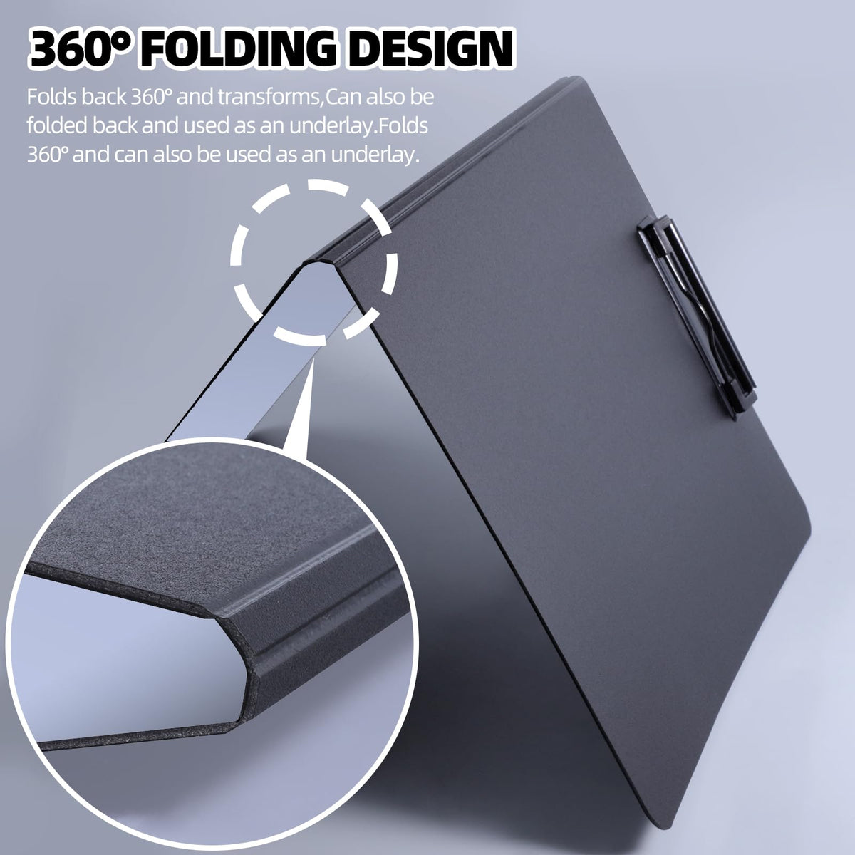 FRETONBA Clipboard Folder, 2 Pcs A4 Foldable