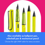 Lamy Fountain Pen with ergonomic grip & polished steel nib - neonyellow / Extra Fine Nib view 4