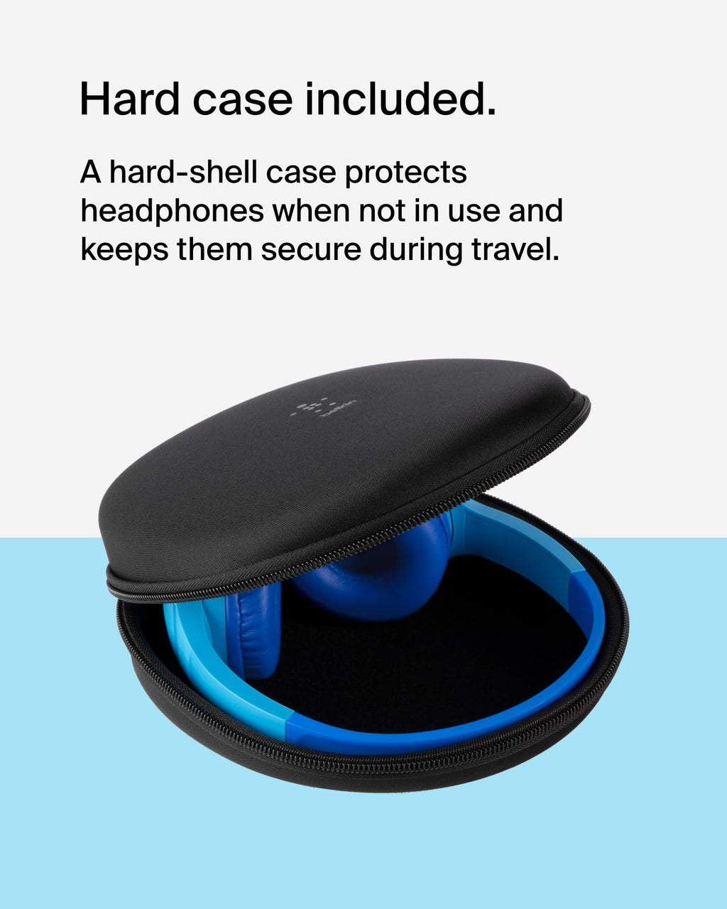 Belkin SoundForm Mini Kids Headphones - Blue / Wireless (USB-C) + Case view 6