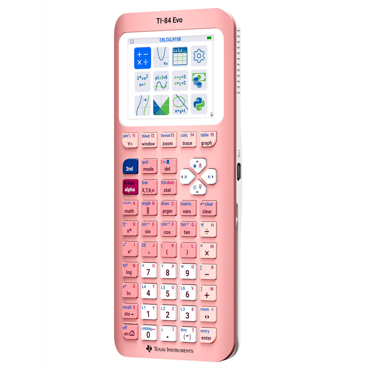 TI-84 Evo Graphing Calculator Texas Instruments, – Pink (84EVO/FC/1L1/A3)