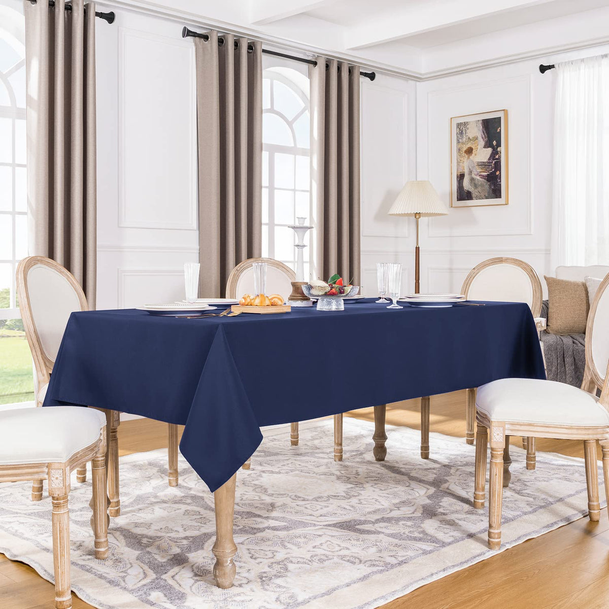Softalker Rectangle Tablecloth - Navy Blue / 60" x 84" (Rectangular) view 6