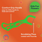 Dentek Floss Picks, Kids Flossers, Wild Fruit Flavor, 75 Count (Pack of 36)