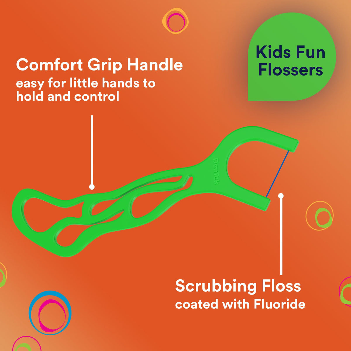 Dentek Floss Picks, Kids Flossers, Wild Fruit Flavor, 75 Count (Pack of 36)