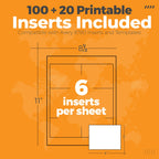 100 Pack of 4x3 Magnetic Name Badge Holders (White Printable Inserts Included) (additional view 5)