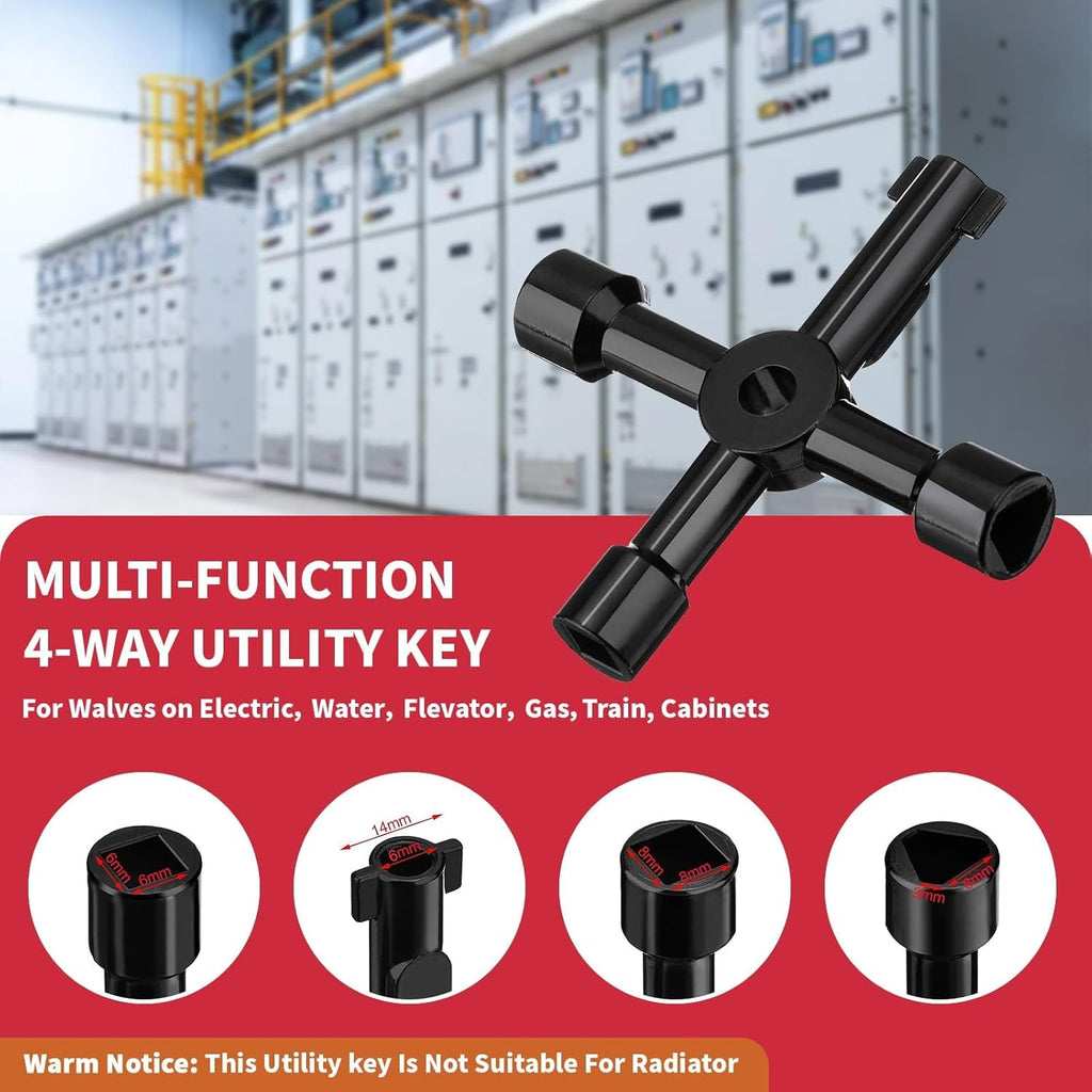 5Pcs Plumbing Tools Kit with Angle Stop Wrench & 1/2-Inch Compression Sleeve Puller (additional view 6)