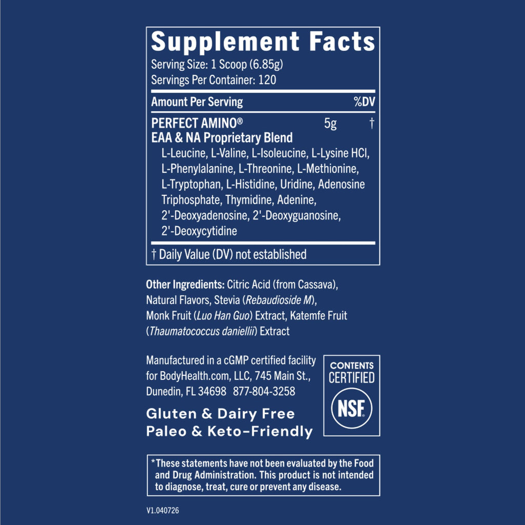 BodyHealth Amino Acid Energy Drink for Men and Women to Support Lean Muscle and Recovery