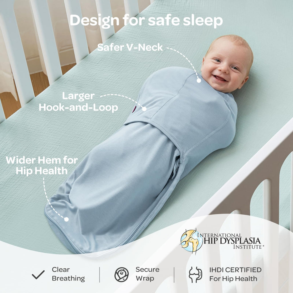 Momcozy Swaddles for Newborns, Quiet Fastener Swaddle for Infant 0-3 Months (Pack of 2)