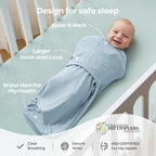 Momcozy Swaddles for Newborns, Quiet Fastener Swaddle for Infant 0-3 Months (Pack of 2)